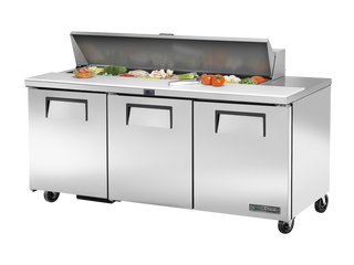 TRUE Solid Door Sandwich/Salad Fridge 1830mm Width - TSSU-72-16-HC