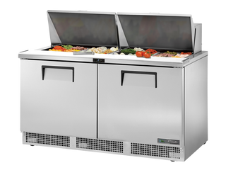 TRUE 2 Door Food Prep Fridge 1620mm Width - TFP-64-24M-HC