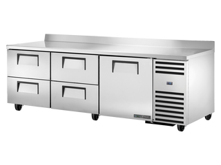 TRUE 4 Drawer 1 Solid Door Undercounter/Worktop Refrigerator - TWT-93D-4-HC