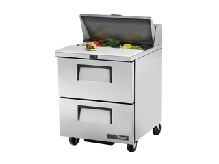 TRUE 2 Drawer Food Prep Fridge - TSSU-27-08D-2-HC