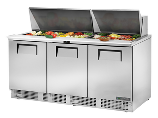 TRUE 3 Door Food Prep Fridge - TFP-72-30M-HC