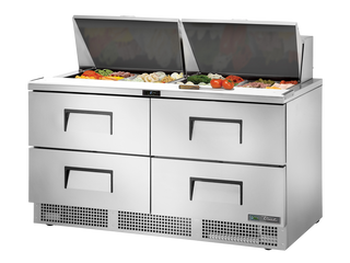 TRUE 4 Drawer Food Prep Fridge 1620mm Width - TFP-64-24M-D-4-HC