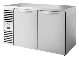 TRUE Pass-Thru Single Zone 2 Solid Swing Door Undercounter Refrigerator - Stainless - TBR60-PTSZ1-L-S-SS-SS-2