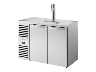 TRUE Reach-In Single Zone 2 Solid Swing Door Undercounter Refrigerator with Countertop 1200mm Width - Stainless - TDR48-RISZ1-L-S-SS-2