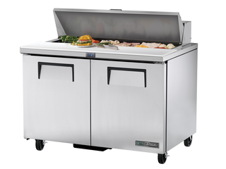 TRUE 2 Solid Door Sandwich/Salad Fridge 1220mm Width - TSSU-48-12-HC