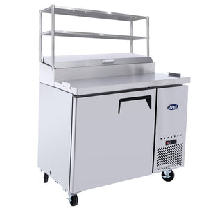 Atosa 1 Door Pizza Prep Table Fridge With Over Shelf MPF8201OS