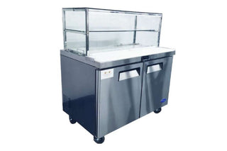 Atosa Three Door Glass Top Sandwich Bar Fridge