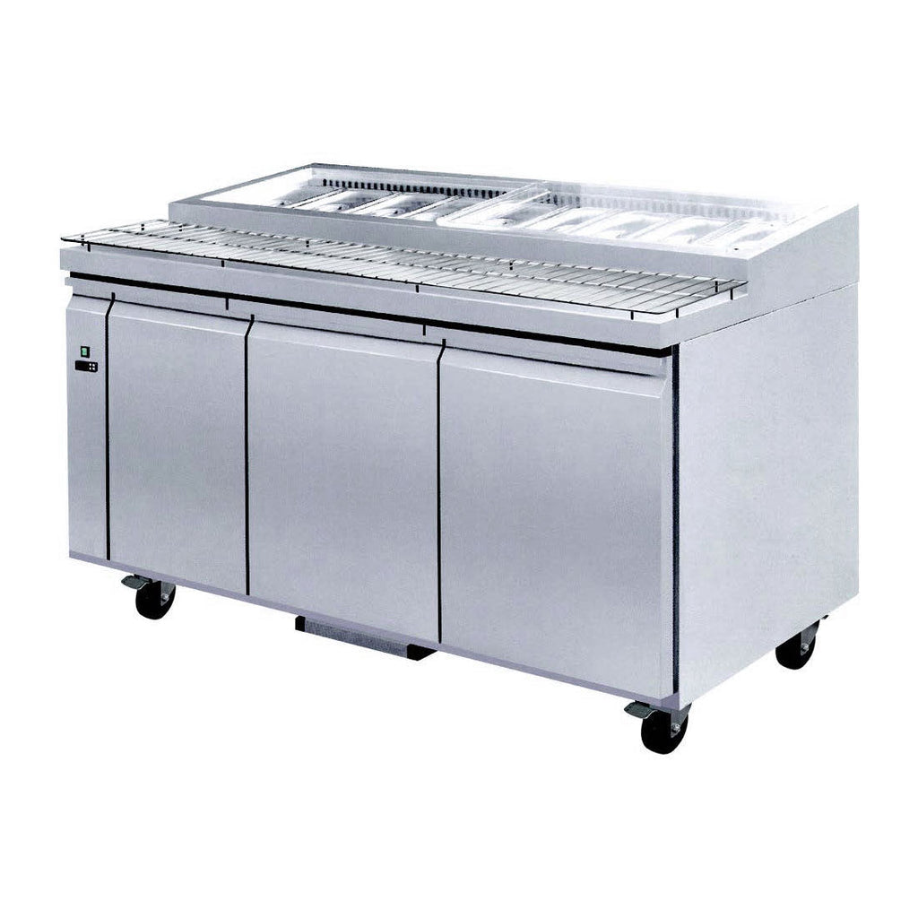 Three Door Deluxe Pizza Prep Bench - Thermaster PWB180