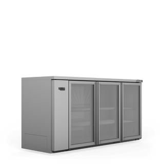 Williams Cameo - Three Door Stainless Steel Remote Back Bar Counter Display Refrigerator HC3RGS