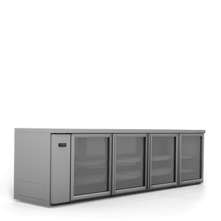 Williams Boronia - Four Door Stainless Steel Remote Back Bar Counter Display Refrigerator HB4RGS