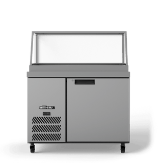 Williams Banksia - One Door Stainless Steel Prep Counter Refrigerator With Flat Blown Air Well - Without Canopy HSP3UBASS-000-N