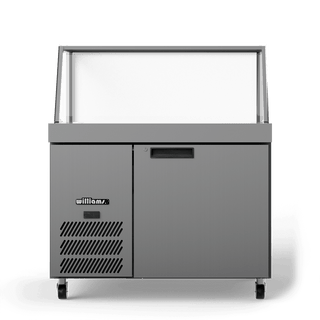 Williams Banksia - One Door White Colorbond Prep Counter Refrigerator With Angled Blown Air Well - Without Canopy HSP18UBA-000-N