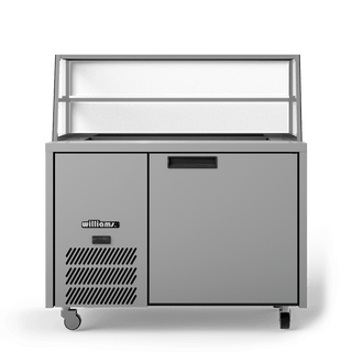 Williams Jade Sandwich - One Door Stainless SteelPrep Counter Refrigerator With Blown Air Well - Without Canopy HJ1SCBASS-000-N