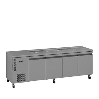 Williams Opal - Four Door Stainless Steel Under Counter Refrigerator With Blown Air Well HO4USSBA