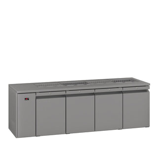 Williams Opal - Four Door Stainless Steel Remote Under Counter Refrigerator With Blown Air Well HO4RSSBA