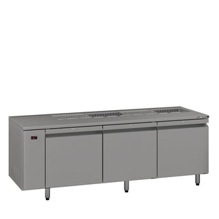 Williams Emerald - Three Door Stainless Steel Remote Under Counter Refrigerator With Blown Air Well HE3RSSBA