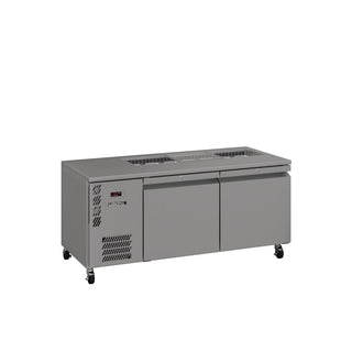 Williams Emerald - Two Door Stainless Steel Under Counter Refrigerator With Blown Air Well HE2USSBA