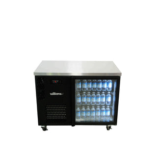 Williams Boronia - One Door Black Colorbond Under Counter Display Refrigerator HB1UGB