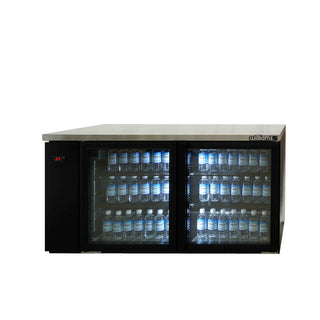 Williams Boronia - Two Door Black Colorbond Remote Back Bar Counter Display Refrigerator HB2RGB