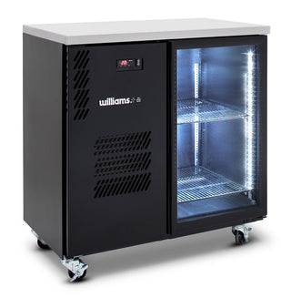 Williams Cameo - One Door Black Colorbond Under Counter Display Refrigerator HC1UGB