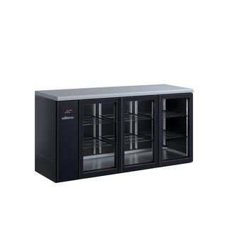 Williams Cameo - Three Door Black Colorbond Remote Back Bar Counter Display Refrigerator HC3RGB