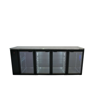 Williams Cameo - Four Door Black Colorbond Remote Back Bar Counter Display Refrigerator HC4RGB