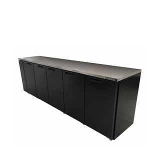 Williams Cameo - Five Door Black Colorbond Remote Back Bar Counter Display Refrigerator HC5RSB