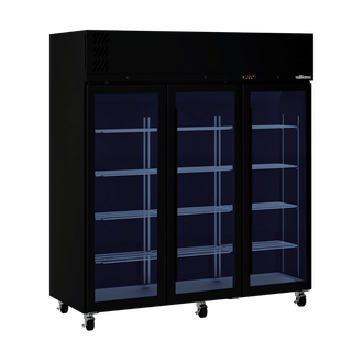 Williams Pearl - Three Door Black Colorbond Upright Display Refrigerator HP3GBHC