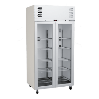Williams Pearl - Slim Two Door White Colorbond Upright Display Refrigerator HPR2GWHC