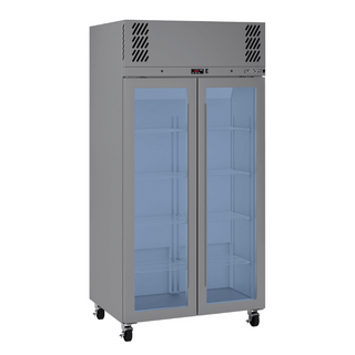 Williams Pearl - Slim Two Door Stainless Steel Upright Display Refrigerator HPR2GSHC