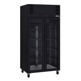 Williams Pearl - Slim Two Door Black Colorbond Upright Display Refrigerator HPR2GBHC