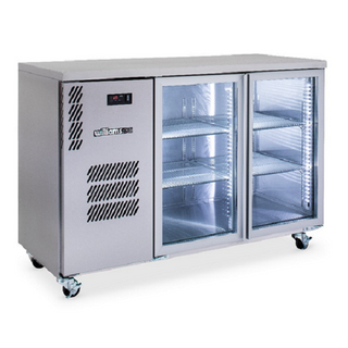 Williams Cameo 2 Glass Door Back Bar Fridge - Stainless Steel HC2UGSHC