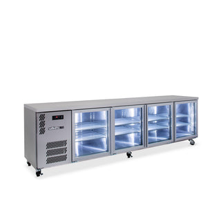Williams Boronia 4 Glass Door Back Bar Fridge - Stainless Steel HB4UGSHC