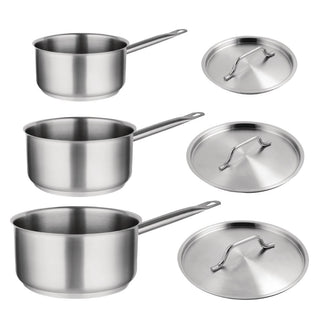 Special Offer Vogue Stainless Steel Saucepan Set (Pack of 3) - S128