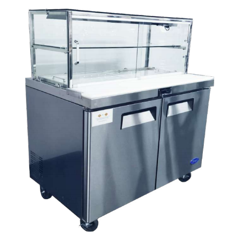 Atosa 2 Door Sandwich Bar With Glass Canopy 1530Mm