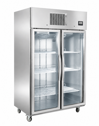 Thermaster 1000L Full-Width Double Glass Door Upright Display Fridge - SFWCG1000