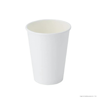 PakMax White 12oz Single Layer Hot Paper Cup - SLHPC-90-12W