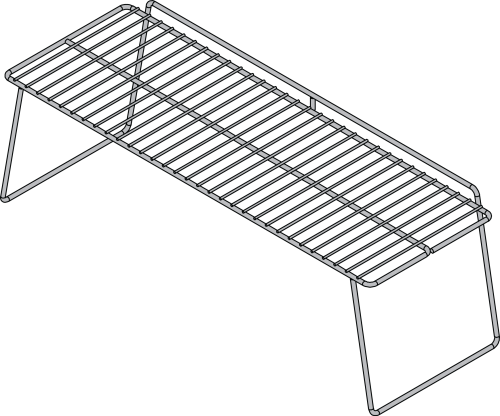 Stainless steel midshelf to suit 2 x 3 pan food bars- Roband RB-SM23