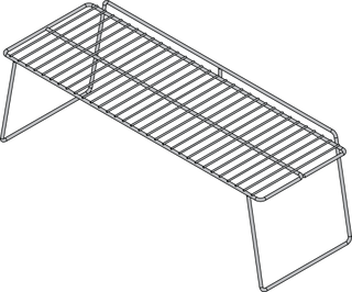 Stainless steel midshelf to suit 2 x 3 pan food bars- Roband RB-SM23