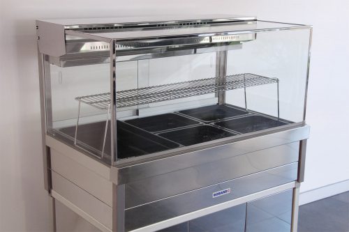 Stainless steel midshelf to suit 2 x 4 pan food bars- Roband RB-SM24