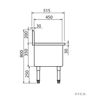 Single Mop Sink - Modular Systems SMS-H