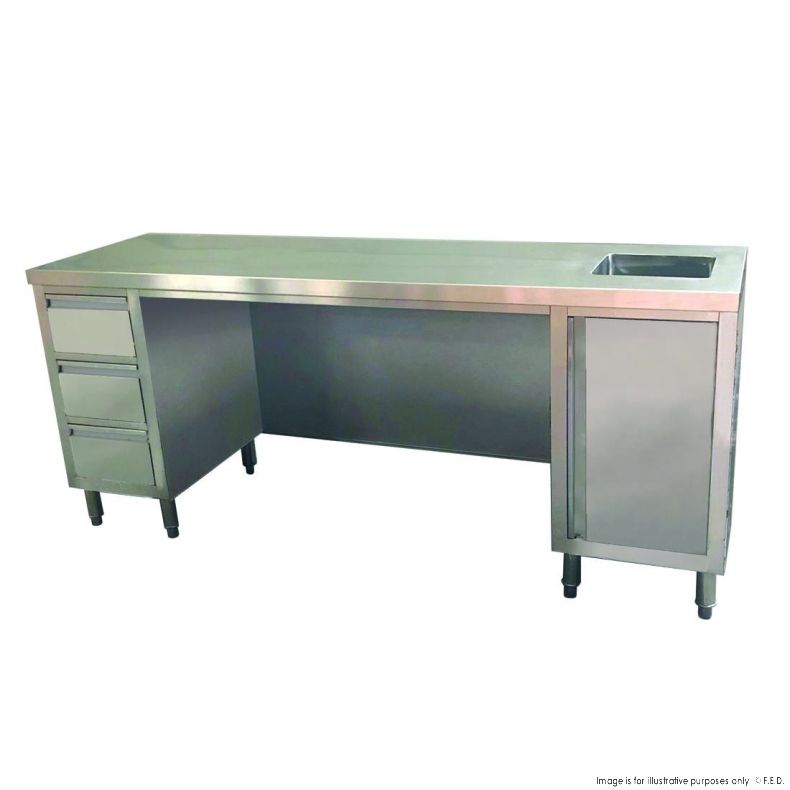 2NDs: Modular System Multipurpose Utility Bench with Sink - SS6-2100R-H-VIC700