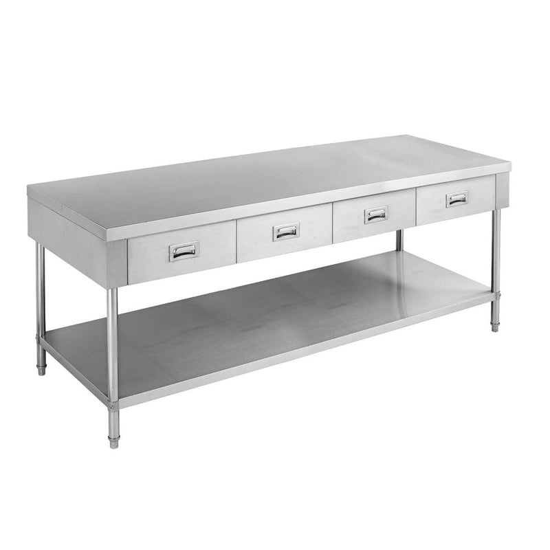 Work Bench With 2 Drawers And Undershelf- Modular Systems SWBD-7-1800