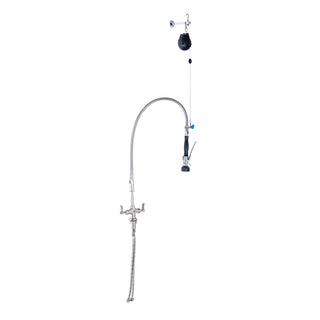 3Monkeez Stainless Steel Line Retractor Dual Hob Mounted Pre Rinse Unit - T-3M53500