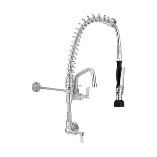 3Monkeez Compact Stainless Steel Single Wall Mount Pre-Rinse with 6" Pot Filler - T-3M53706-C