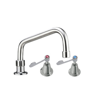 3Monkeez Stainless Steel Bench Mount and Basin Stops with 8" Spout - T-3MHS08