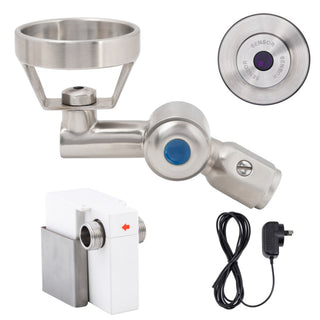 3Monkeez 45 Degree Wall-Mount Sensor Bubbler with Metal Mouthguard Mains Operated - T-3MSS-BUB45SWM