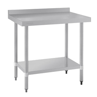 Stainless Steel Prep Table with Splashback- Vogue T379