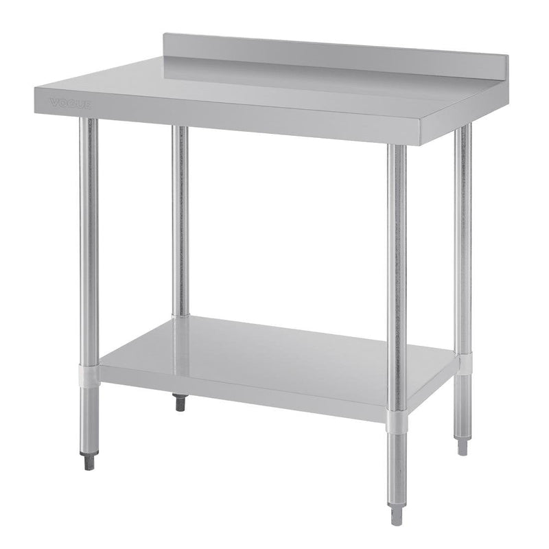 Stainless Steel Prep Table with Splashback- Vogue T379