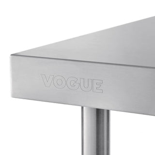 Stainless Steel Prep Table with Splashback- Vogue T379